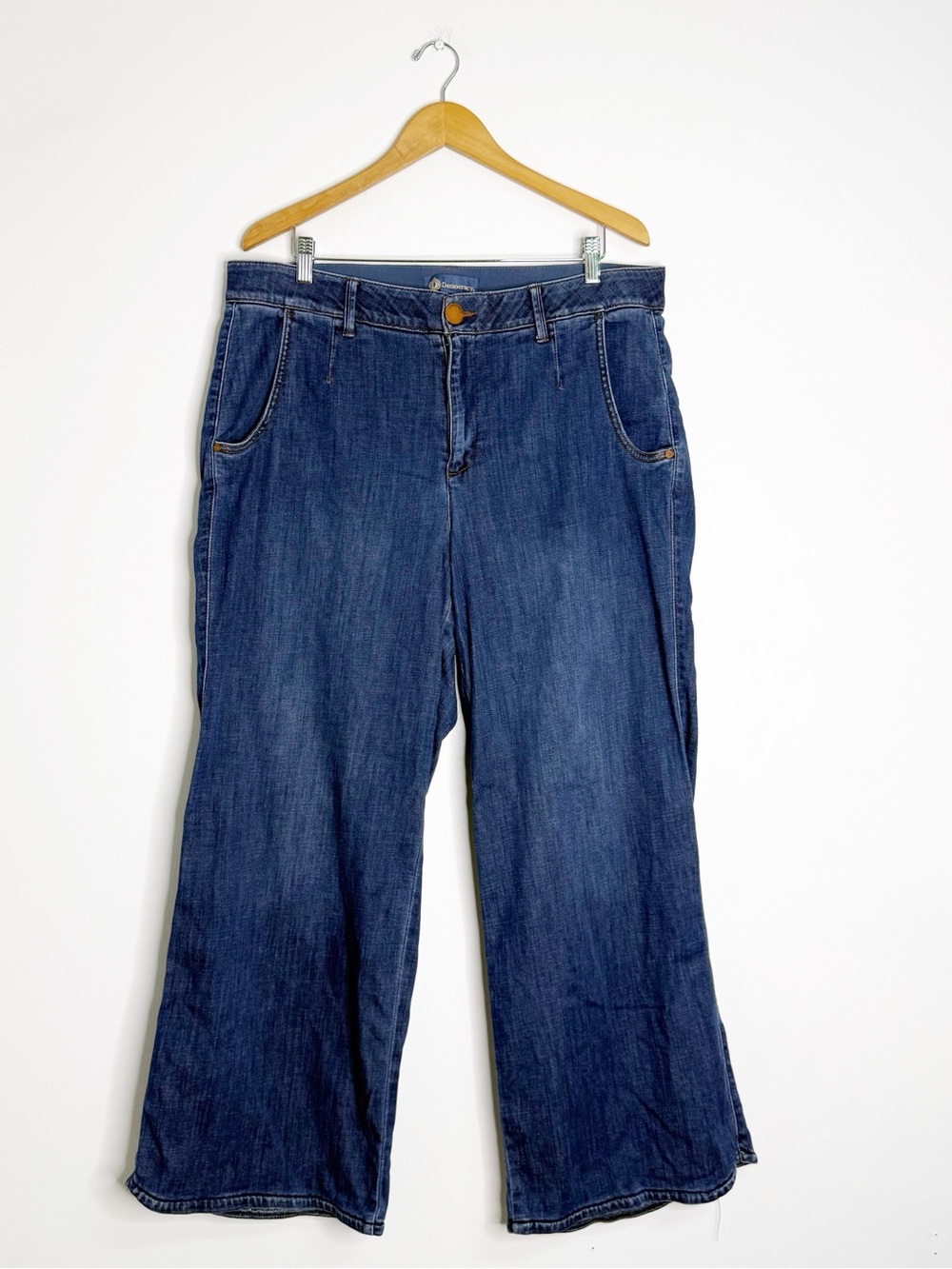 Democracy Ab Solution Wide Leg Jeans Size 18W Blue Denim High Rise